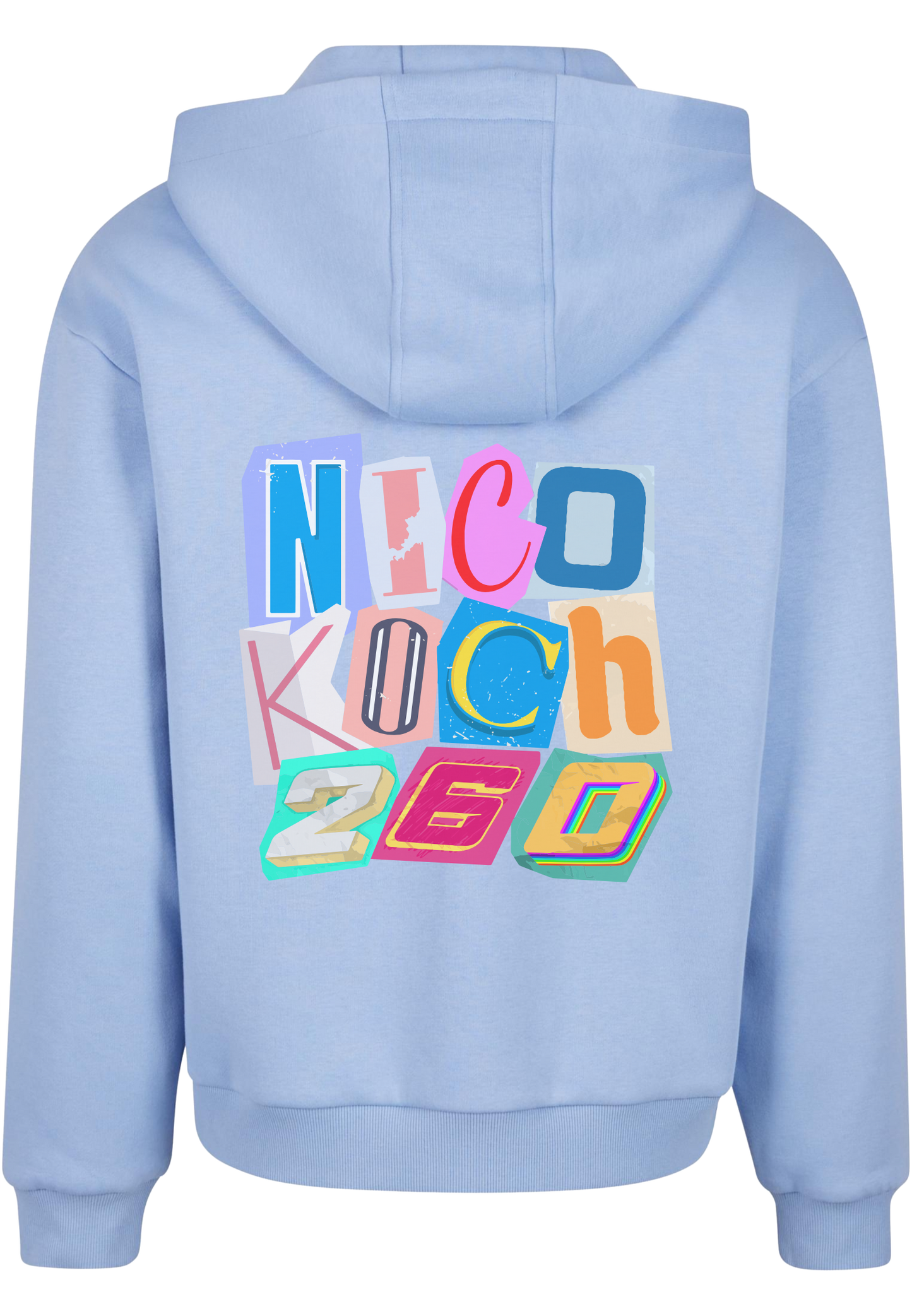 Zipper "LetterArt" Baby Blue