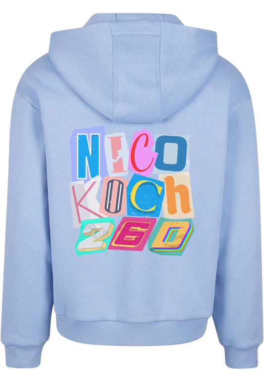 Zipper "LetterArt" Baby Blue